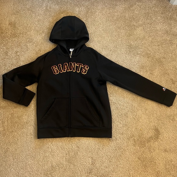 GIRL’s Majestic MLB San Francisco Giants Zip Up Hoodie - Picture 1 of 6
